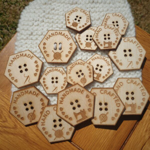 Hexagonal Wooden Button Collection