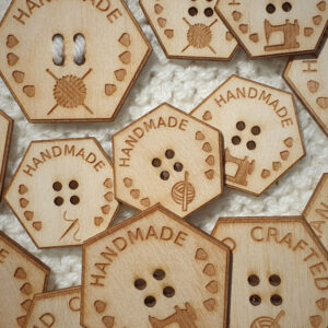 Hexagonal Wooden Button Collection