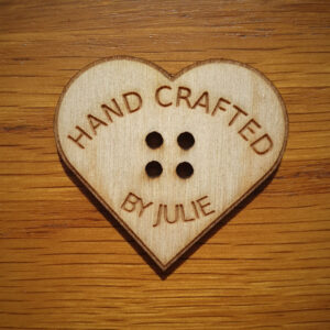 Personalised Heart Shaped Button