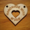 Personalised Wooden Heart With Cut Out