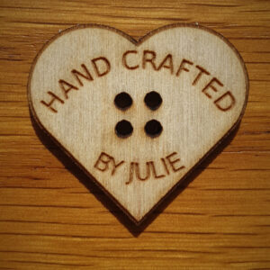 Personalised Heart Shaped Button