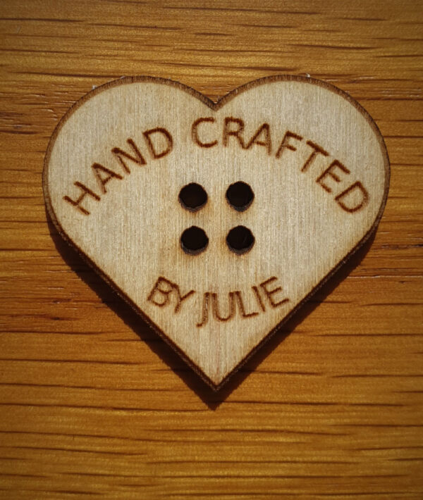 Personalised Heart Shaped Button