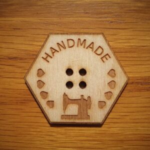 Hexagonal Wooden Button Handmade Sewing Machine