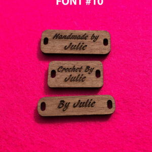 Rectangular Walnut Button Font #10