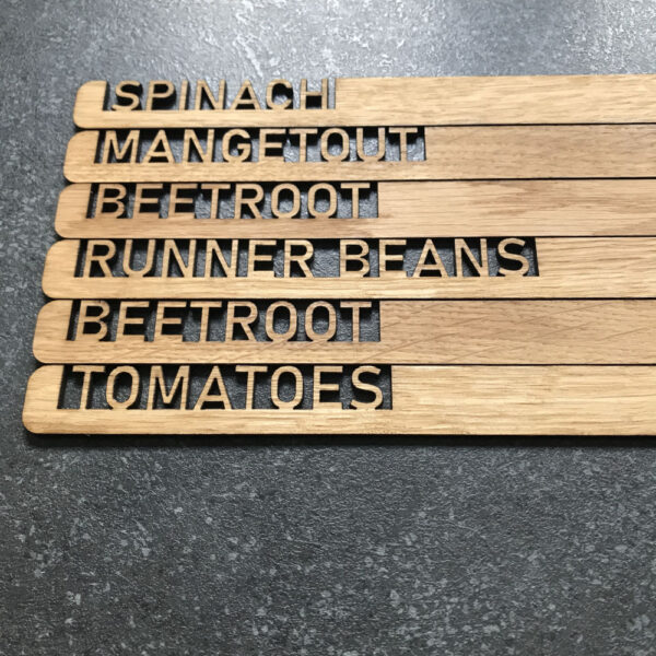 Personalised Oak Plant Tags