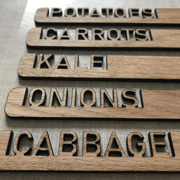 Personalised Oak Plant Tags