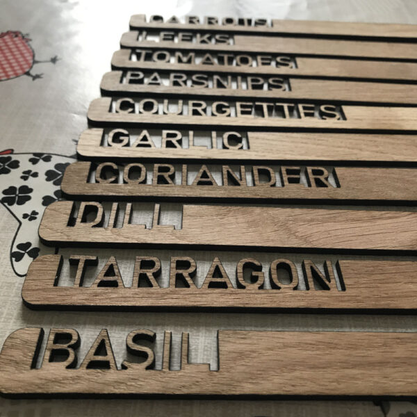 Personalised Oak Plant Tags