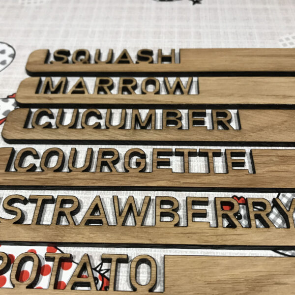 Personalised Oak Plant Tags