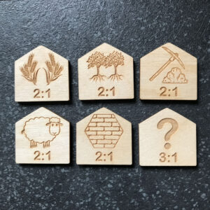 Settlers Of Catan Engraved Game Board Pieces